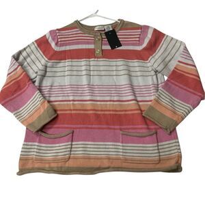 Vintage White Stag Striped Sweater